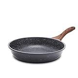 SENSARTE Nonstick Frying Pan Skillet, Swiss Granite Coating Omelette Pan, Healthy Stone Cookware Chef's Pan, PFOA Free (8/9.5/10/11/12.5 Inch) (9.5 Inch)