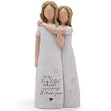 AcowSpt Mom Birthday Gift from Daughter - Mother Daughter Sculpted Hand-Painted Figurine