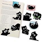 10 Pcs Cat Magnetic Bookmarks Cute Bookmark Black Cats Book Marks Christmas Stocking Stuffers for Reading Women Teens Girls Book Cat Lovers Gifts