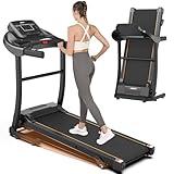 LIJIUJIA Treadmill for Home, Folding Treadmill with 3 Level Incline, Heart Rate Sensor, 3.0 HP, 7.5 MPH Speed, 265 lbs Capacity, Indoor Fitness,Small