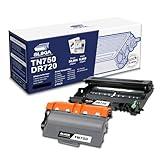 1 Pack TN750 Toner Cartridge & 1 Pack DR720 Drum Unit Compatible, Replacement for Brother TN750 for Brother HL-5440D 5470DW/DWT 6180DW/DWT DCP-8110DN 8510DN MFC-8710DW 8810DW 8950DW/DWT Printer