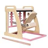 JHBYBMG Pilates Chair, Pilates Chair for Home Workouts, Sturdy Metal Frame, Pilates Stability Chair, Yoga Fitness Trainer, Pilates Reformer Machine (Pink)