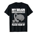 Brain Cancer Warrior Chemo Gray Awareness Ribbon T-Shirt