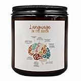 KU-DaYi Mental Health Gifts Scented Candles, Psychology Gift Candle, Speech Language Pathologist Gifts Scented Candle for Women Men, Language in The Brain Amber Soy Wax Jar Candle for Therapy Decor