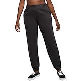 Hanes Comfortblend Women's Standard Originals Midweight Fleece Joggers, Sweatpants with Pockets, Place Flowers, 30", Plus, Black