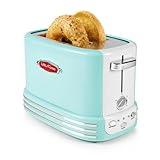 Nostalgia New and Improved Wide 2-Slice Toaster Perfect For Bread, English Muffins, Bagels, 5 Browning Levels, With Crumb Tray & Cord Storage, Aqua