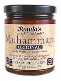 Muhammara by Ronda's Fine Foods | Dip, Sauce, Spread | 9.0 oz Jar | Gourmet, Small-Batch | Smoky Sweetness-Lightly Spiced | Walnuts, Pomegranate, Pure Olive Oil, Roasted Red Peppers, Spices | Versatile Condiment | Charcuterie