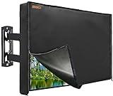 IC ICLOVER Outdoor TV Cover 60-65", 600D Heavy Duty 4 Season Weatherproof TV Screen Protector with Waterproof Zipper & Remote Control Pocket, Outside Television Cover for LED, LCD, OLED TVs