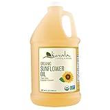 Kevala Organic Sunflower Oil – Cooking Oil, Gluten Free, Hexane Free, Non GMO, Vegan, Kosher, No Cholesterol, Hair Oil, High in Vitamin E, 64 oz