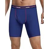 Hanes Men's 3-Pack X-Temp Performance Cool Long Leg Boxer Brief, Assorted, Medium