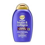 OGX Thick & Full + Biotin & Collagen Volumizing Shampoo, Nutrient-Infused Hair Shampoo with Vitamin B7 Biotin Gives Hair Volume & Body for 72+ Hours, Sulfate-Free Surfactants, 13 fl. oz