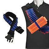 WALWAL Elite Tactical Toy Bullet Bandolier，Adjustable High Capacity Dart Carrier Compatible for Nerf Elite Blasters - Foam Ammunition Game Accessory with Elastic Rope