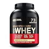 Optimum Nutrition Gold Standard 100% Whey Protein Powder, Vanilla Ice Cream, 5 Pound (Packaging May Vary)