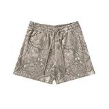 BOOMLEMON Mens Mesh Graphic Print Shorts Fashion Designer Workout Shorts Retro Casual Cool Streetwear Short Pants(Tree Camo Grey M)