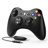 ASTARRY Wireless Controller Compatible with Xbox 360, 2.4GHZ Game Controller Gamepad Joystick Compatible with Xbox & Slim 360 PC Windows 7, 8, 10 (BLACK)