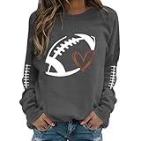 football sequin shirt grey hoodie spring+sale+2025 today's+deals+of+the+day+prime ropa+de+mujer+en+oferta,Football Sweatshirt for Women 2025 Game+Day Long Sleeve Crewneck Pullover Football Tops