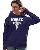 Go All Out Large Purple Mens Nurse Logo Sweatshirt Hoodie