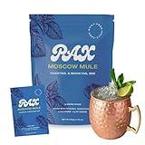 PAX Moscow Mule Cocktail & Mocktail Mixers - 12 Cocktail Mix Packets - Natural, Zero Calorie Drink Mixes for Cocktails with Electrolytes - Zero Sugar, Gluten Free Skinny Cocktail Mixers - 12 Pack