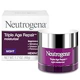 Neutrogena Triple Age Repair Anti-Aging Night Cream with Vitamin C; Fights Wrinkles & Evens Tone, Firming Anti-Wrinkle Face & Neck Cream; Glycerin & Shea Butter, 1.7 oz