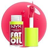 NYX PROFESSIONAL MAKEUP Fat Oil Lip Drip, Moisturizing, Shiny and Vegan Tinted Lip Gloss - Newsfeed (Rose Nude)