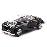 1:28 Scale Pullback Diecast Metal Antique Classic Model Cars Collectible Toy Gifts (Black,Length 6.5in/16.8cm)