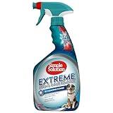 Simple Solution Extreme Pet Stain and Odor Eliminator Spray, Enzymatic Cleaner With 3X Pro-Bacteria Cleaning Power for Dogs & Cats, Strong Urine, Pee and Poop Smell Remover for Carpets & Floors, 32 oz