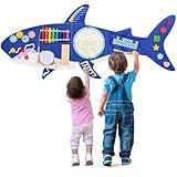 Weihnacht Shark Wall Busy Board Panels,11-in-1 Montessori Sensory Toys, Toddler Learning Activity Center,Montessori Philosophy Sensory, Educational Toys, Conducive to All-Round Development
