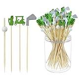 200Pcs Golf Cocktail Picks,4.7 Inch Golf Theme Decorative End Cocktail Skewers Sandwich Fruit Toothpicks for Appetizers Golf Catered Events Buffet Party Holiday Supplies,Style 1