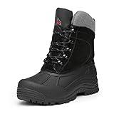 NORTIV 8 Men's Insulated Waterproof Winter Snow Boots Black Size 9 M Terrey-1m