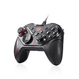 Redragon G710 Wired Gaming Controller - Dual Vibration Motors, Rapid Trigger, Ergonomic Design, 4 Programmable Keys, Customizable Macros, Adjustable Joystick Heights - Work for PC & Android & NS