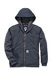 Carhartt Men's Rain Defender Relaxed Fit Midweight Sherpa-Lined Full-Zip Sweatshirt, Carbon Heather, Large