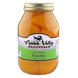 Amish Valley Products Old Fashioned Peaches Halves Canned Jarred in 32 oz Glass Jar (2 Quart Jars - 32 oz)