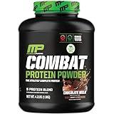 MusclePharm Combat Protein Powder, 5 Protein Blend, Chocolate Milk, 4.1 Pounds, 52 Servings