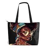 AZPSRT Tote Bag Shoulder Bag for Women Black History Month African American Pride Shoulder Handbag Oxford