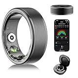 Domhong Smart Ring for Women Men - Fitness Tracker with Heart Rate/Blood Oxygen/Stress Monitor/Steps/Sleep Tracking, No App Subscription, 5ATM Waterproof Health Rings