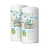 Babyganics All Purpose Surface Wipes, Fragrance-Free, 75 Count Plant Based and Non-Abrasive, No Ammonia, No Bleach (Pack of 2)