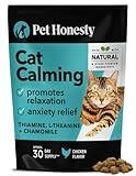 Calming Chews for Cats - Cat Anxiety Relief + Helps Reduce Stress - Behavioral Support & Promotes Relaxation for Travel, Boarding, Vet Visits, Separation Anxiety - Chicken (30-Day Supply)