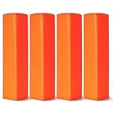 GoSports Football End Zone Pylons - Set of 4, Regulation 18 Inch x 4 Inch Sand Weighted Anchorless Football Field Markers