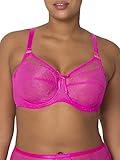 Smart & Sexy womens Plus-size Lace Mesh Unlined Underwire Full Coverage Bra, Medium Pink, 44DD US