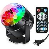 Luditek Sound Activated Party Lights with Remote DJ Lighting, Disco Ball Strobe Stage Light for Home Room Dance Parties Birthday Karaoke Stocking Stuffers New Years Eve Halloween Christmas Decorations