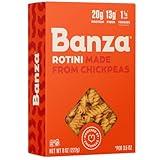 Banza Rotini Pasta from Chickpeas - Gluten Free, High Protein, and Lower Carb Protein Rotini Chickpea Pasta - 8oz
