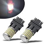 iBrightstar 3157 LED Bulb White, 4157 3156 LED Reverse Light Bulbs Super Bright for Tail Brake Lights Backup Lights Turn Signal Lights, 2 Pack