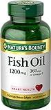 Nature's Bounty Fish Oil, Supports Heart Health, 1200 Mg, 360 Mg Omega-3, Rapid Release Softgels, 200 Ct