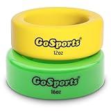 GoSports Baseball and Softball Bat Weights - 2 Pack Baseball Donuts - 16 oz & 12 oz