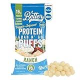 Better Than Good Keto Ranch 16g Protein Puffs | Healthy Savory Snacks, Gluten-Free, Low Carb, kids & Diabetic-Friendly Snack, No Artificial Flavours | 2 Servings of Fruits & Veggies (Pack of 12)