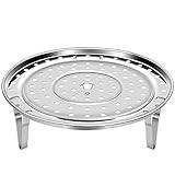 Mini Skater 1 Pack Stainless Steel Steamer Rack Stand Thicken Pressure Cooker Canning Racks with Detachable Legs for Stock Pot Steaming Tray Pans (8.5inch)