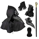 ArtCreativity Plague Doctor Halloween Costume for Kids - Halloween Plague Doctor Costume Set with Mask, Hood and Gloves - Steampunk Mask - Steampunk Costumes for Kids and Teens