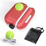 Tennis Trainer Rebound Ball with 2 String Balls and a Mesh Bag, Solo Tennis Training Equipment for Self Tennis Practice, Portable Tennis Training Tool, Tennis Rebounder Kit for Beginner Sport Exercise