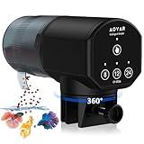 Automatic Fish Feeder Dispenser for Aquarium: 200ml Large Capacity Auto Feeders for Small Tank Turtle Betta Koi - Battery Food Feeding Timer for Flakes Pellet Vacation Weekend Day