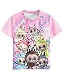 gobdegvs Kids Cartoon T Shirt Girls Boys Short Sleeves Clothing Cute Daily Wear Outfit 5-12 Years Pink